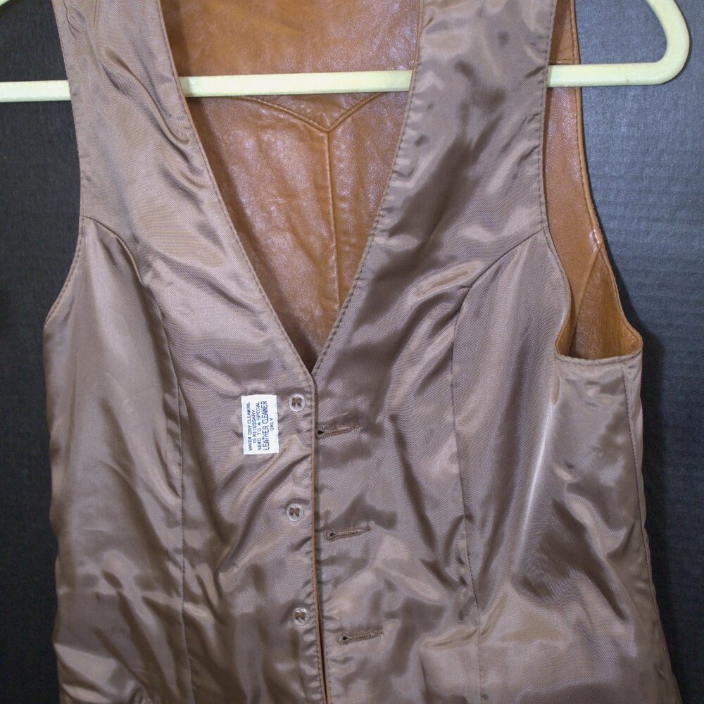 VINTAGE LEATHER VEST - Picture 6 of 9